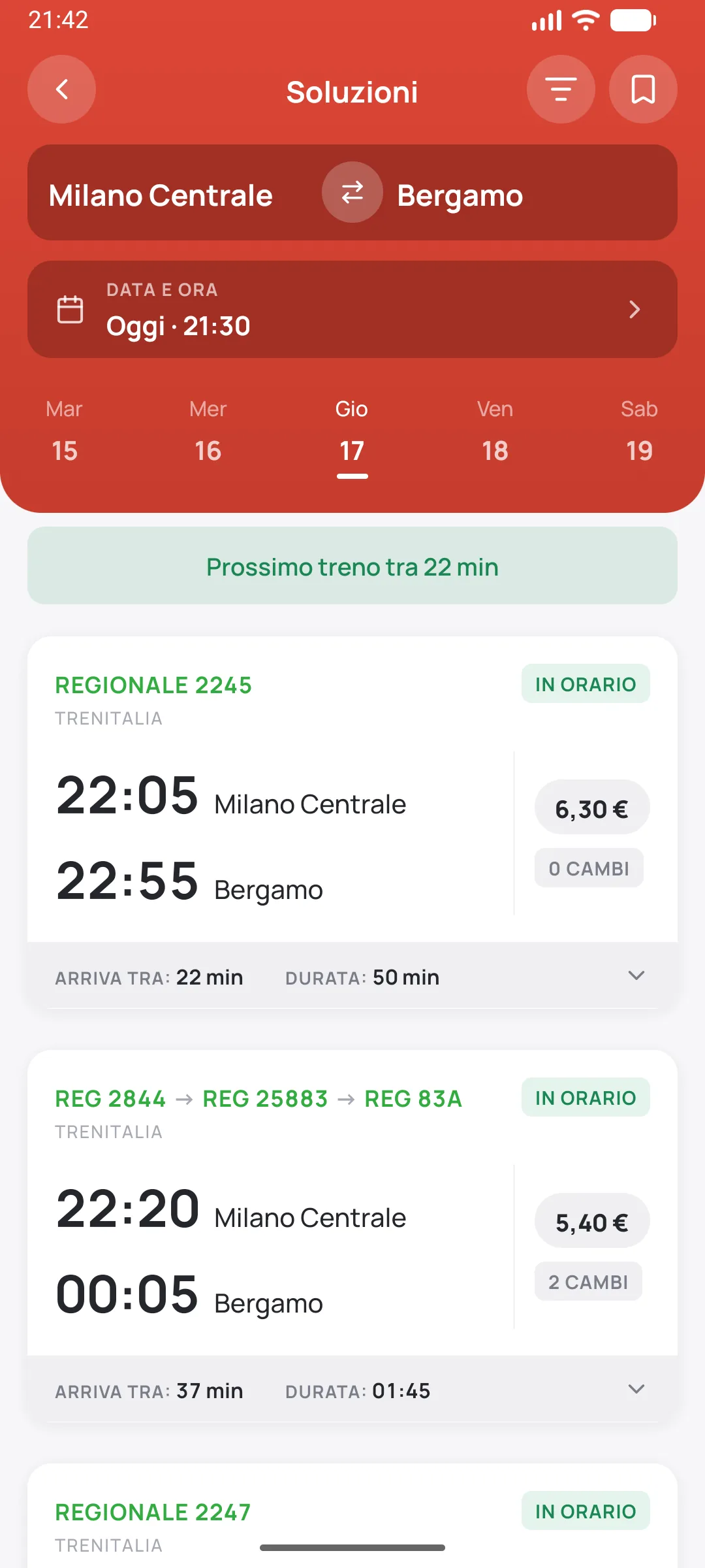 Soluzioni, durata e cambi